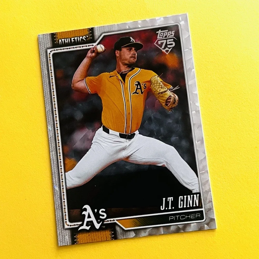 2026 Topps Series 1 J.T. Ginn #153 Silver‎ Crackle Foil Oakland Athletics